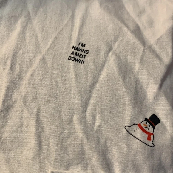 Free Planet Mens Funny Christmas Snowman “I’m having a meltdown “ Shirt NEW L - Picture 2 of 3